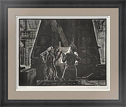 Оригинальная линогравюра "Новая деталь"