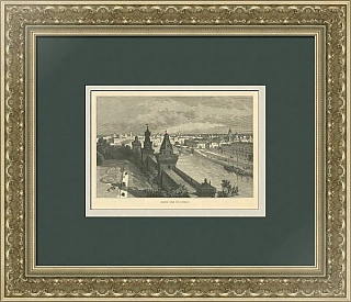 "Москва. Кремль" - London News - 1883 - редкая антикварная гравюра