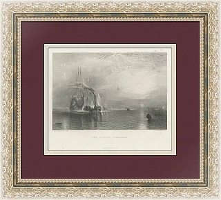 Антикварная гравюра "Отважный"