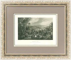 Антикварная гравюра "Летнее время"