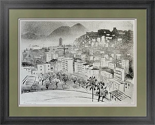 Оригинальная автолитография "Неаполь"