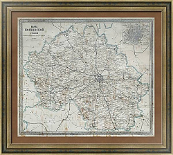 Редкая карта Московской губернии - антикварный подарок