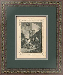 "Кузница" - антикварная гравюра