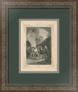 "Кузница" - антикварная гравюра