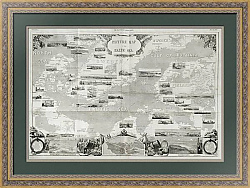 Антикварная карта "Балтийское море и его побережья" - вип подарок