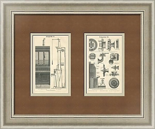 Антикварные гравюры "Телефонная связь"