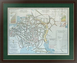 "Движение товаров в Российской империи" - редкая карта - антикварный подарок