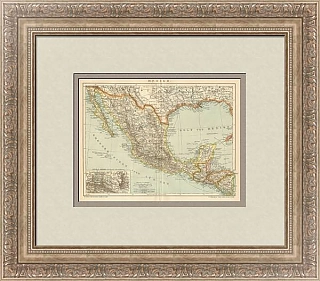 Антикварная Карта Мексики