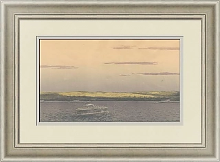 "Речной круиз" - винтажная автолитография СССР