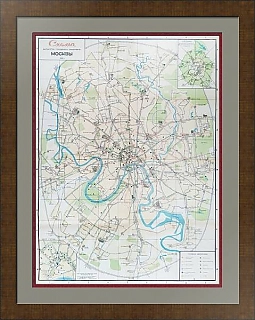 "Схема маршрутов транспорта Москвы" - оригинал СССР