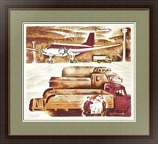 "Аэропорт" - оригинальная советская литография