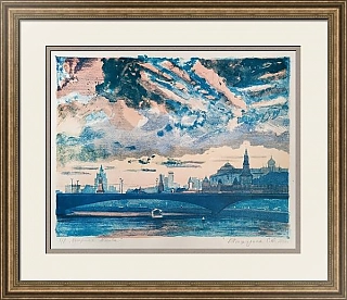 "Вечерняя Москва" - оригинальная автолитография