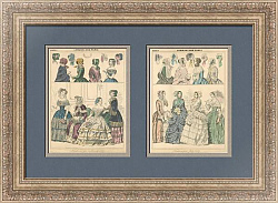 "Мода Лондона и Парижа" - антикварные гравюры с ручным окрашиванием