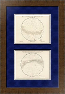"Туманности и звездные скопления на небе" - оригинальные немецкие гравюры