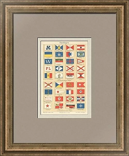 "Флаги судоходных компаний" - старинная немецкая хромолитография