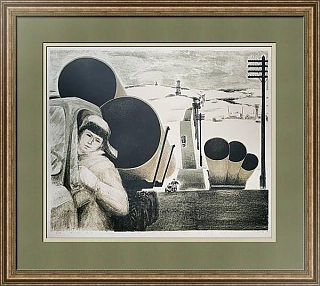 Оригинальная атолитография "В дороге"