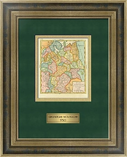 Карта России (оригинал), европейская часть, Франция, 1750 г