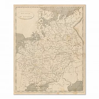 Антикварная редкая Карта "Россия в Европе". Дополнительное изображение