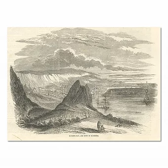 Антикварная гравюра "Бухта Каварны" - Lоndon News - 1854. Дополнительное изображение