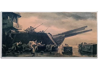 Авторская литография "Боевая тревога". Дополнительное изображение