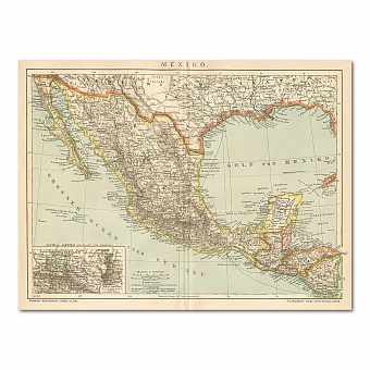 Антикварная Карта Мексики. Дополнительное изображение