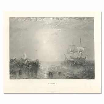 «Китобои» - антикварная гравюра - эксклюзивный подарок. Дополнительное изображение