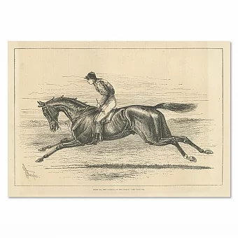 "Победитель дерби" - антикварная гравюра - вип подарок. Дополнительное изображение