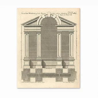 Антикварная гравюра "Венецианские окна". Дополнительное изображение