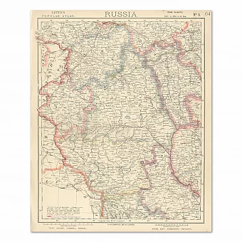 Редкая карта запада Российской империи - антикварный экземпляр. Дополнительное изображение