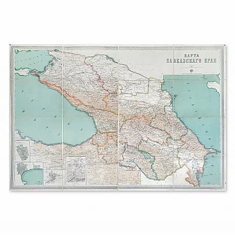 Большая антикварная Карта Кавказского края. Дополнительное изображение