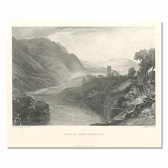 "Аббатство Меррик" - антикварная гравюра - эксклюзивный подарок. Дополнительное изображение