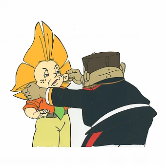 "Незнайка на Луне". Оригинальная фаза движения: Незнайка и Инспектор Мигль. Дополнительное изображение