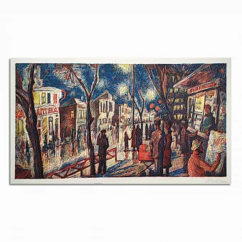 Оригинальная линогравюра "Сызрань". Дополнительное изображение