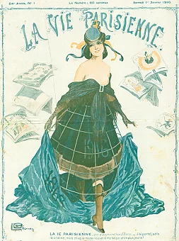 Антикварная обложка "La Vie Parisienne", 1 января, 1916. Дополнительное изображение