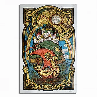 Оригинальная линогравюра «Сказке о царе Салтане». Дополнительное изображение