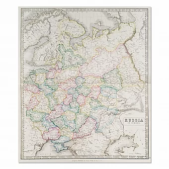 "Россия в Европе" - редкая антикварная карта - вип подарок. Дополнительное изображение