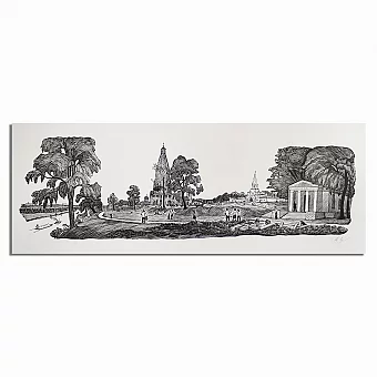 Оригинальная линогравюра "Коломенское". Дополнительное изображение