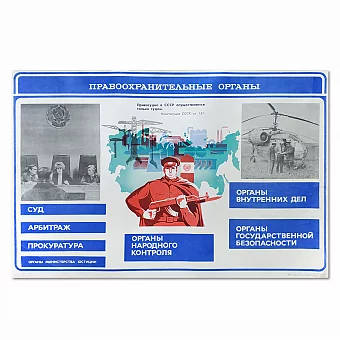 Советский плакат "Правоохранительные органы" - оригинал. Дополнительное изображение