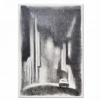 Оригинальная автолитография "Ночная Москва". Дополнительное изображение