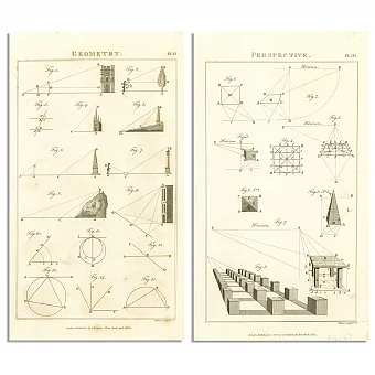 Антикварные гравюры "Геометрия и Перспектива". Дополнительное изображение