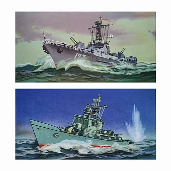 Оригинальный набор открыток "Советский флот. Военные суда". Дополнительное изображение