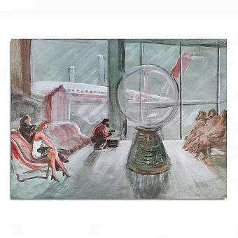 Оригинальный рисунок "В аэропорту". Дополнительное изображение