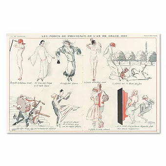 "Весенняя мода 1922 года" - винтажная иллюстрация. Дополнительное изображение
