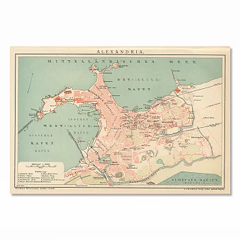 Карта Александрии и окрестностей - антикварный экземпляр. Дополнительное изображение
