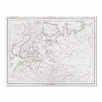 Старинная географическая карта Европейской части России. Дополнительное изображение