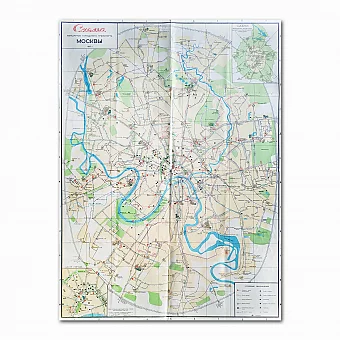 Оригинальная советская "Схема маршрутов транспорта Москвы", 1965 год. Дополнительное изображение