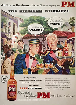 Оригинальная рекламная иллюстрация "Whiskey at Santa Barbara". Дополнительное изображение