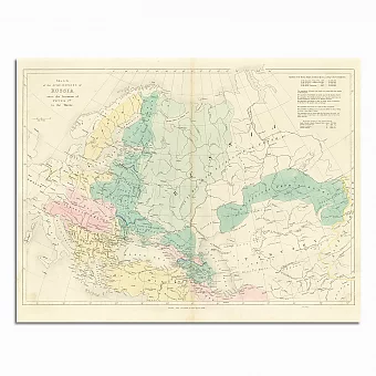 Оригинальная Карта России с момента вступления на престол Петра I. Дополнительное изображение
