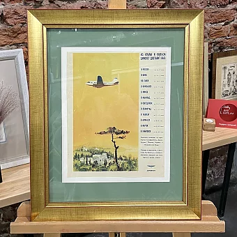 Редкий рекламный плакат "АЭРОФЛОТ. Из Крыма и Кавказа"