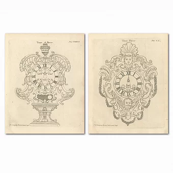 Редкие гравюры "Интерьерные часы". Дополнительное изображение